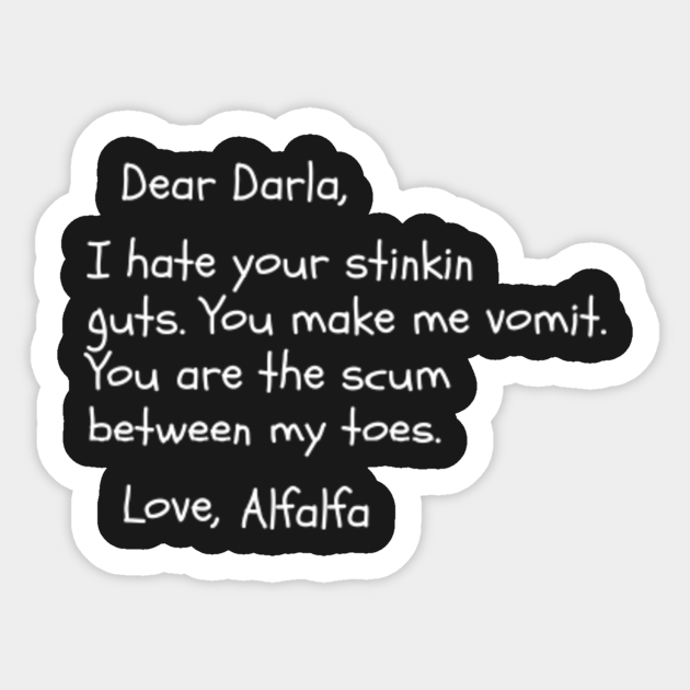 The Little Rascals Dear Darla Letter The Little Rascals Sticker(08)